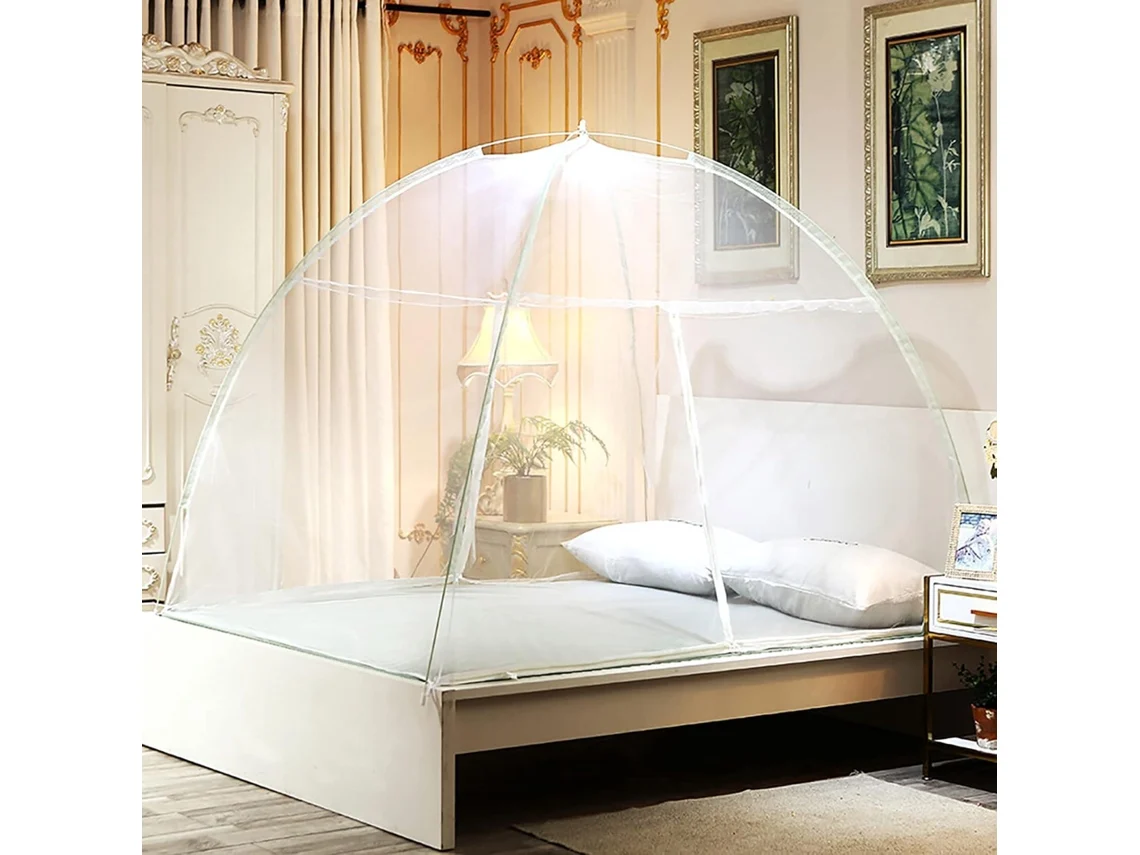 Mosquiteiro Pop-up, Tenda Mosquiteiro Dobrável Portátil Com Portas Duplas E Dossel De Cama Com Zíper 150 X 200 Cm