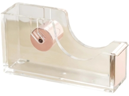 Acryl Klebebandabroller, Transparent E Schlankes Design Com Roségoldener Spule, Robusto Schreibtischhalter, Büro Und