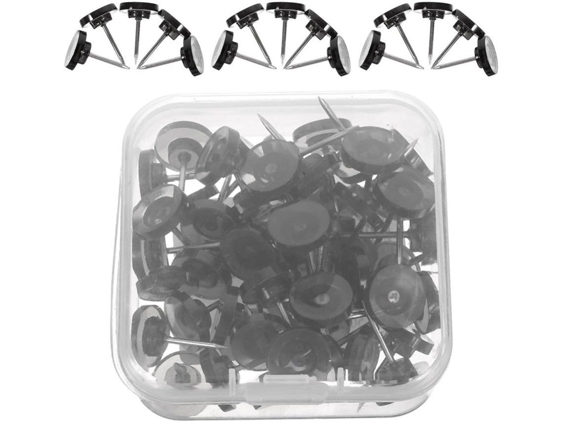 Tachinhas Portáteis, Ideas and Fáceis de Saver in Tables Notices Desk, Made of Black Plastic, Packed with 1 Box