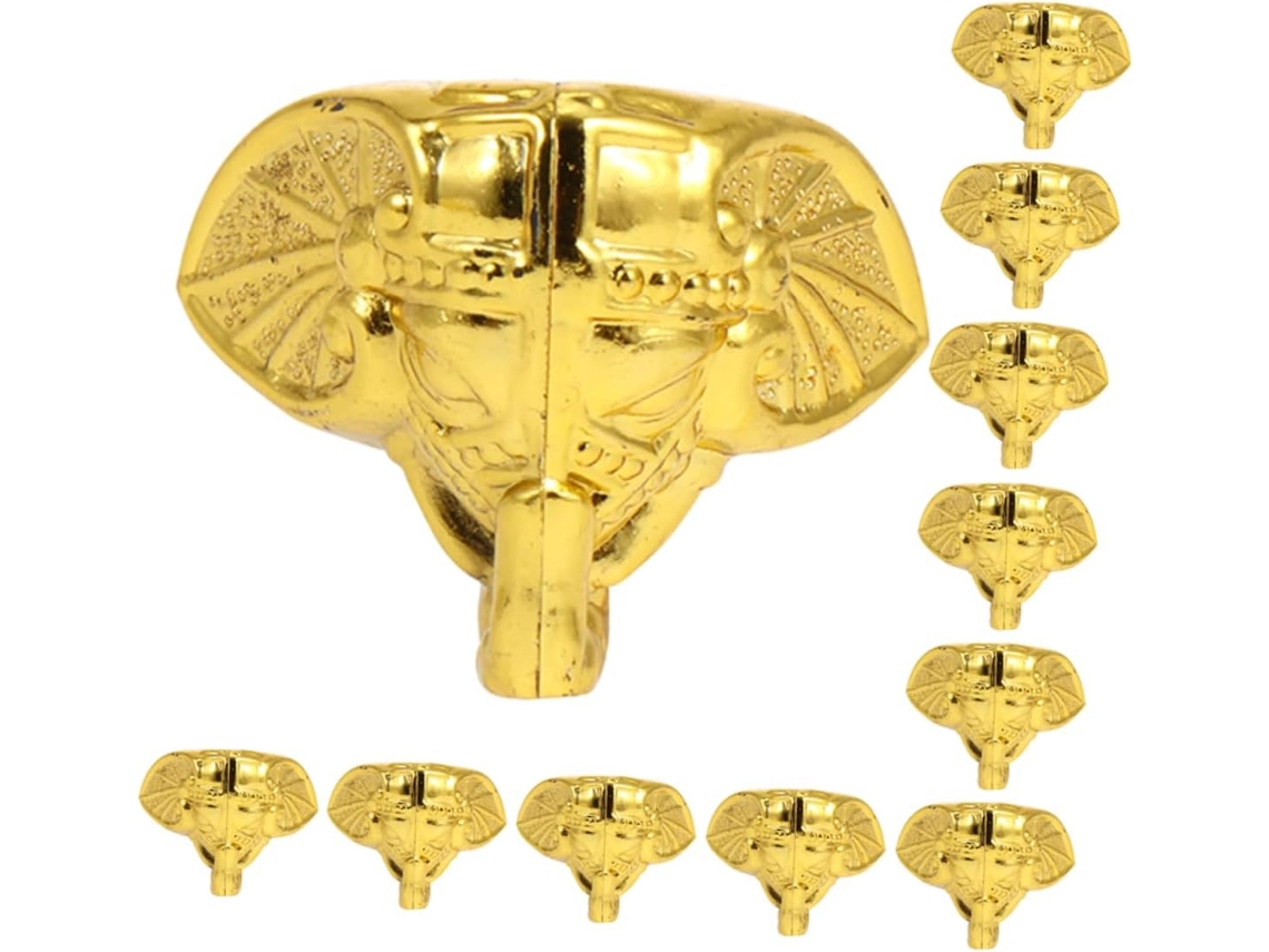 Conjunto De 24 Pés Canto Decorativos Em Plástico Com Formato Tromba Elefante Para Caixas Joias E Armários Madeira