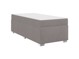 Conjunto 1 Estrutura Da Cama Vidaxl Castanho-acinzentado Tecido (80 X 200 Cm)