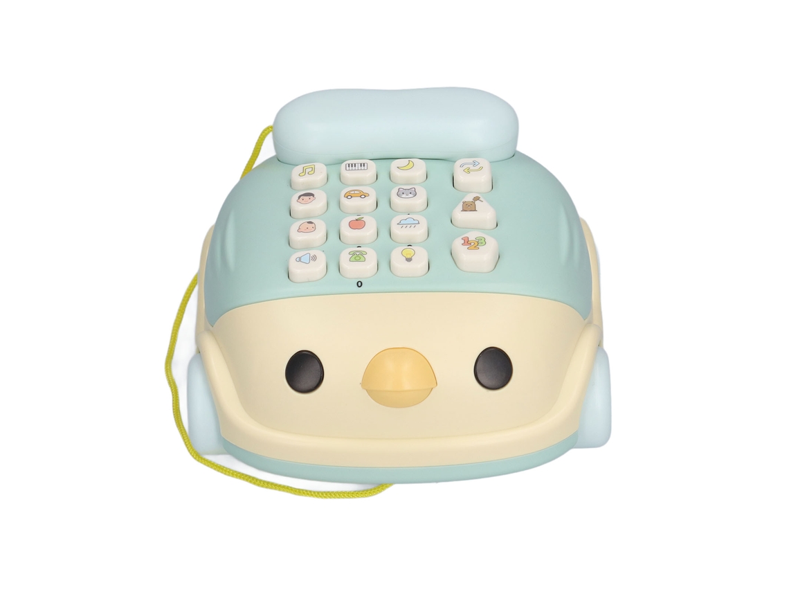 Primerox brinquedo Telefone Infantil Galinha Cartoon Elétrico Educativo Carro para Crianças 3+ Verde