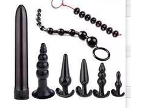 Plug Anal PETHUEL Starter Kit 8 Pcs Xyx-H3-0426-1 Preto