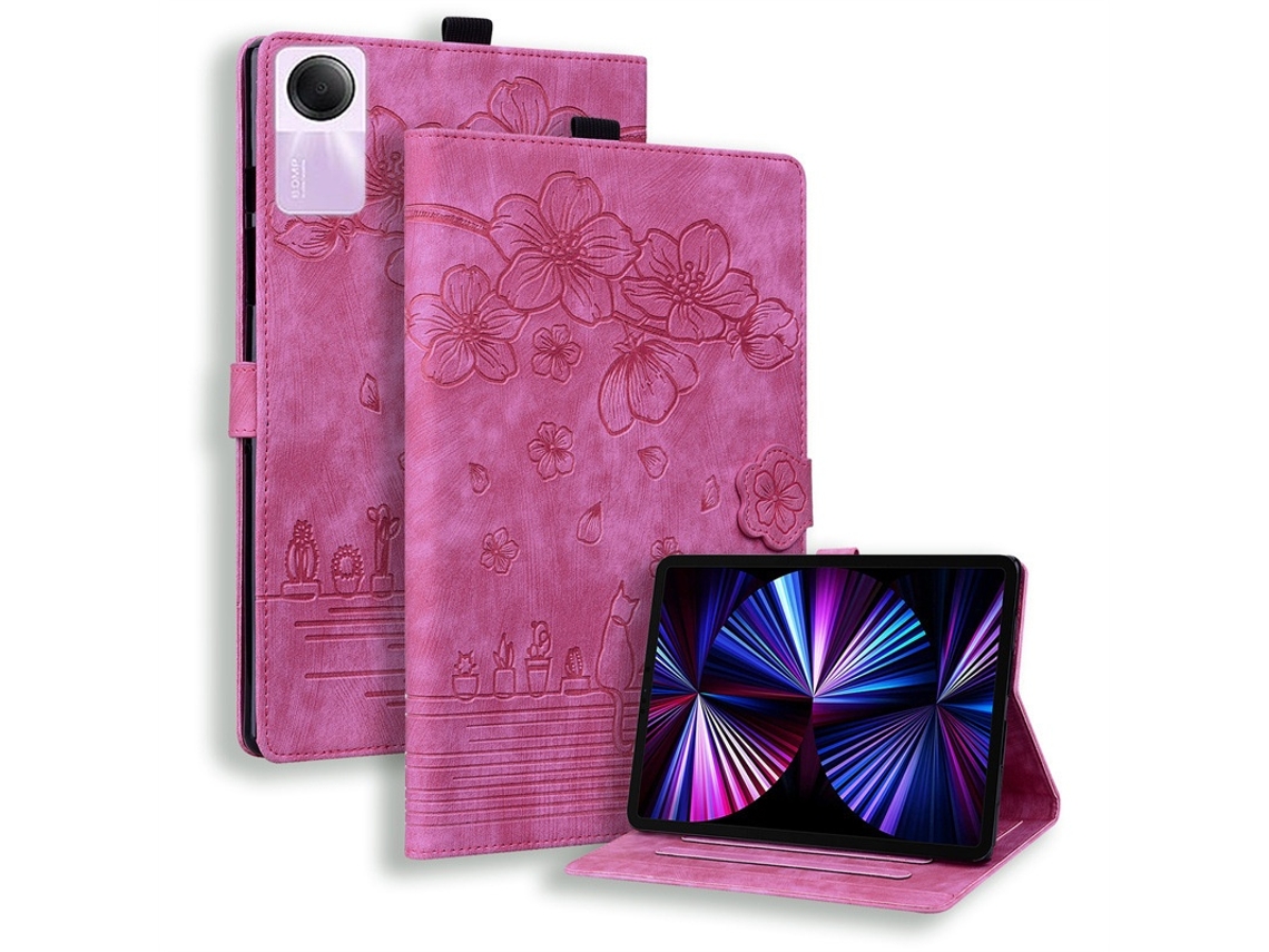 Capa Para Tablet Lurelia, Compatível Com Redmi Pad Se, Novo De 11" De 2023. Vermelha, Rosa, Couro Sintético