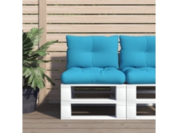 Vidaxl Almofadões Para Paletes 2 Pcs Tecido Azul