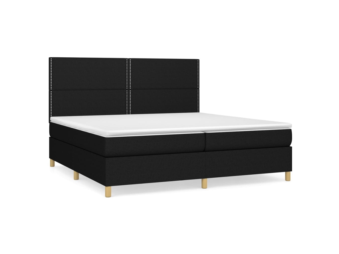 Box Spring Bed, Box Spring Beds Vidaxl Preto Tecido (200 X 200 Cm)