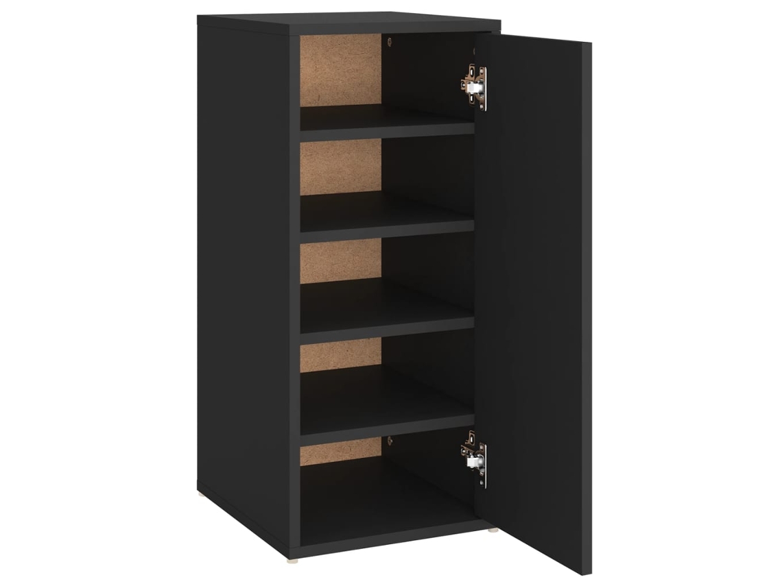 Shoe Cabinet, Shoe Cabinets Vidaxl Preto Madeira Processada (32 X 35 X 70 Cm)