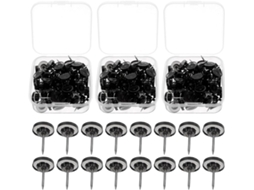 Tachinhas De Plástico Pretas Para Quadros Cortiça, 3 Caixas Com 50 Unidades Cada, Design Inovador Para Atividades