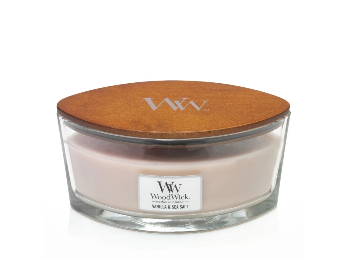 Vela WOODWICK Core Ellipse Baunilha e Sal Marinho