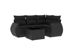 Garden Sofa Set, Garden Sofa Sets Vidaxl Preto Rattan / Vime (n/a)