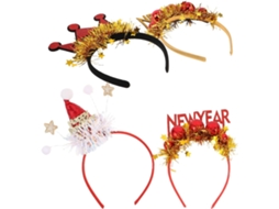 Conjunto de 4 Tiaras Lantejoulas para Acessórios de Cabelo para a Festa de Ano Novo