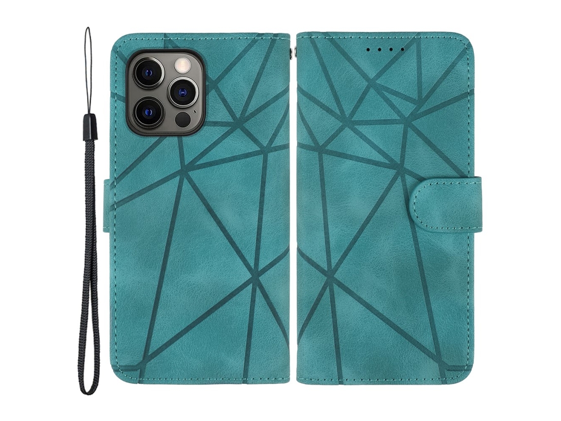 Capa Para Iphone 15 Pro Pele Sintética Verde