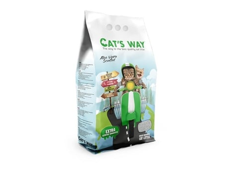 Areia Aglomerante para Gato CATS WAY Aloe Vera 18 L