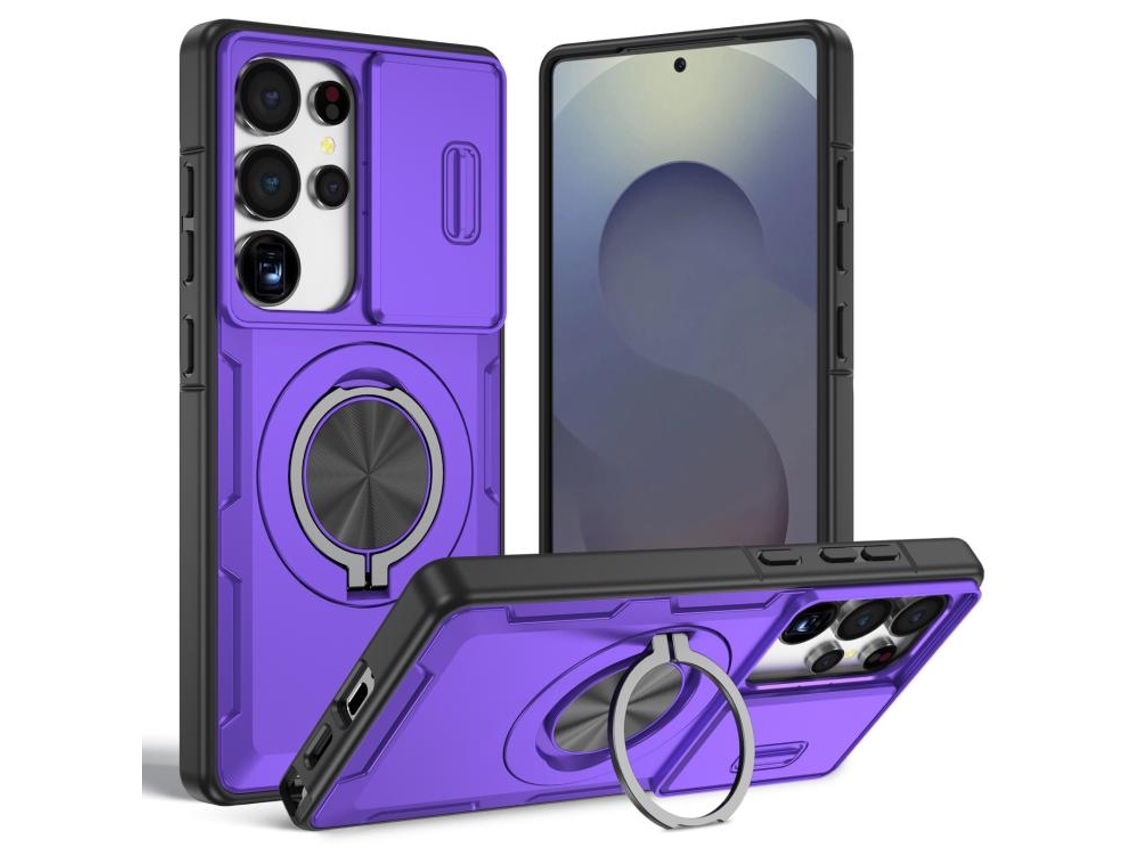 Capa Zruxe Compativel Com Samsung Galaxy S25 Ultra 5g (magsafe - Suporte Giratorio - Roxo)