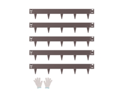 Conjunto De 5 Bordas De Jardim Em Aço Galvanizado Com Estacas Tekmaquinas