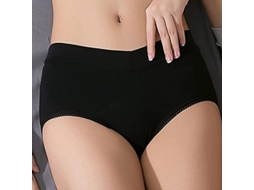 2026-roupa Interior De Algodão Absorvente Anti-fugas Para Incontinência Urinária E Menstruação Muv L Negro