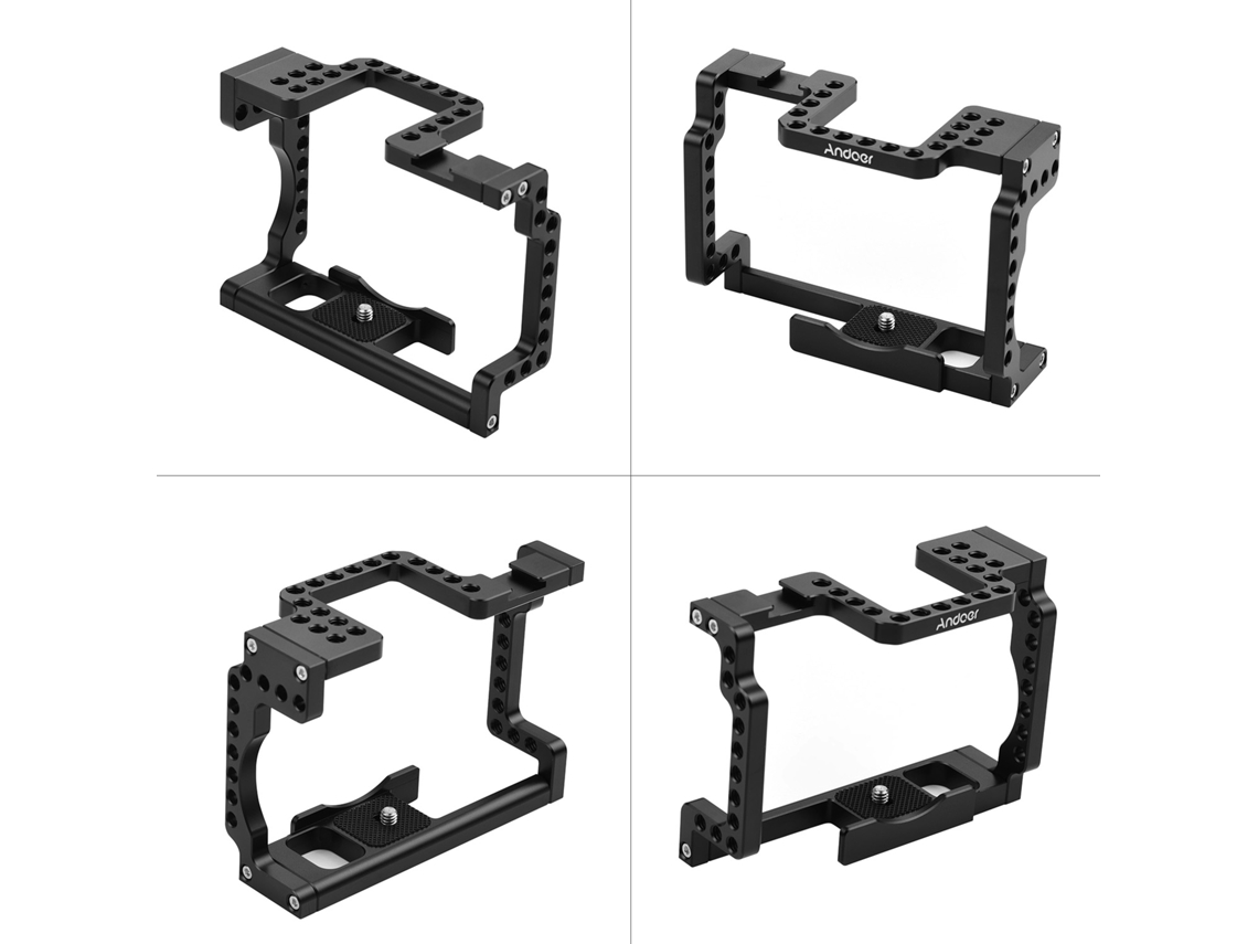 Cage Para Câmera Canon M50 Andoer Com Cold Shoe Rig Vlog Acessórios De Câmera