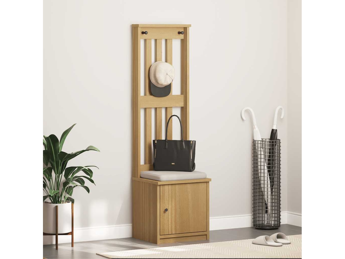 Vidaxl Árvore De Hall Sandnes 45x40x159,5 Cm Madeira Maciça De Pinho