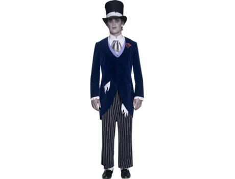 Fato de Homem  Noivo Fantasma Gótico (Tam: L)