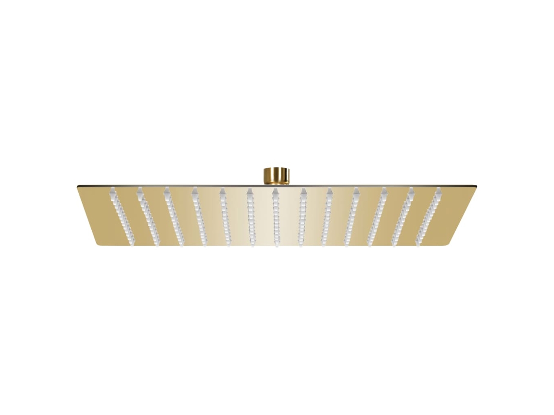 Vidaxl Cabeça De Chuveiro Quadrada 25x25 Cm Aço Inoxidável Dourado