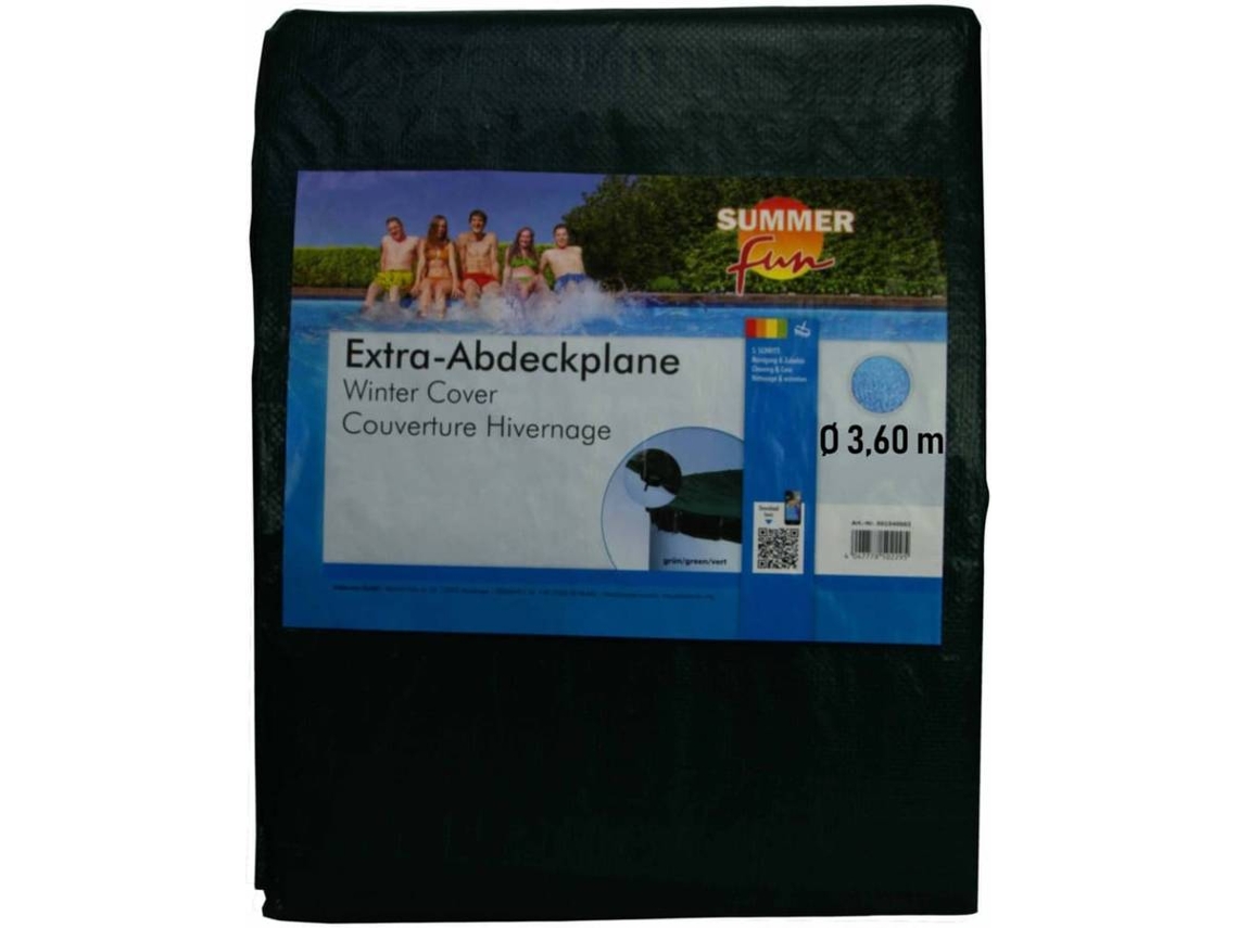 Summer Fun Cobertura de piscina redonda p/ inverno 360 cm PVC verde