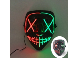 Máscara De Purga De Led Neon Para Halloween, Máscaras Para Festa De Máscaras, Luz Que Brilha No Escuro, Máscaras Engraçadas, Acessórios Para Fantasias