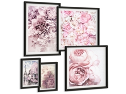Quadros Decorativos Para Parede Ervas Secas Para A Cozinha Moldura Preta Imagens Para Um Quarto Infantil Espelharte (conjunto De 5 Imagens)