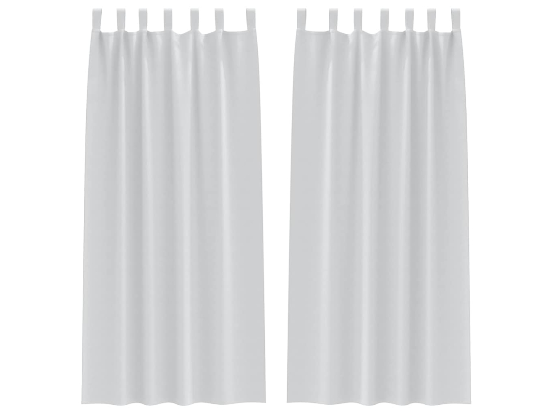 Maison Exclusive - Cortinas Blackout Com Argolas 2 Pcs Cinza Claro 260 X 140 Cm