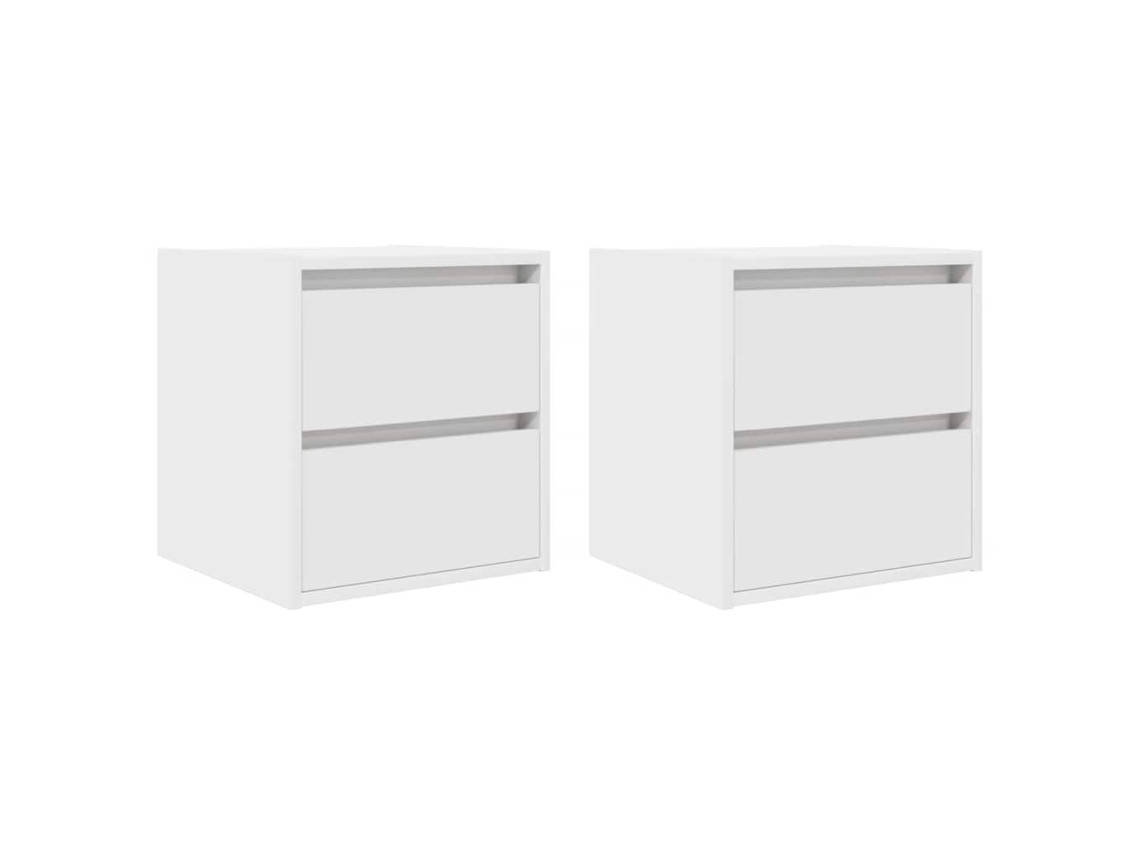 Wall-mounted Bedside Cabinet, Wall-mounted Bedside Cabinets Vidaxl Branco Madeira Processada (n/a)