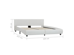 Bed Frame, Bed Frames Vidaxl Branco Couro Artificial (160 X 200 Cm)