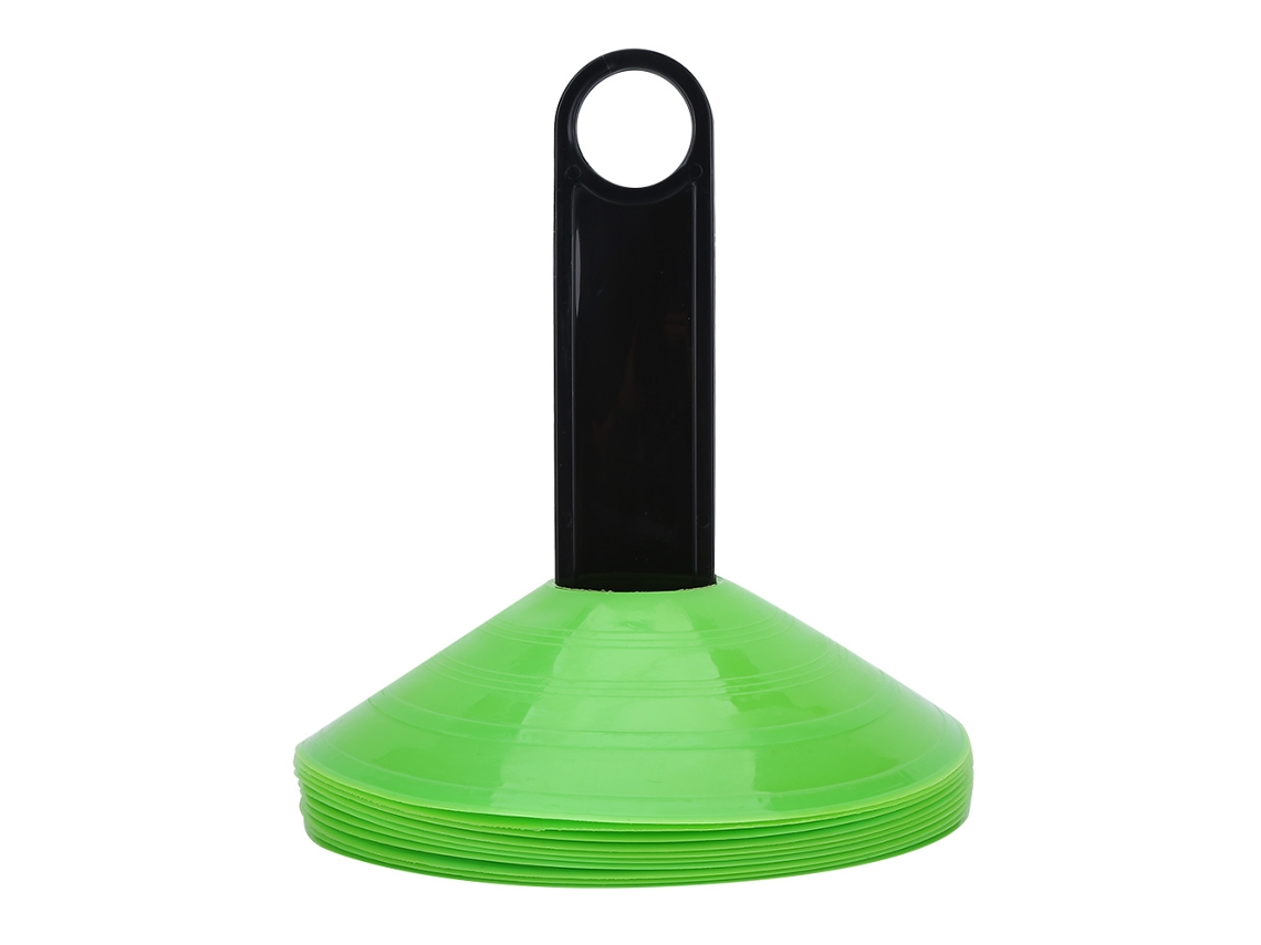 10 Peças Mini Discos Marcadores Cone Treinamento Futebol Esportes Ferramenta Prática (verde)
