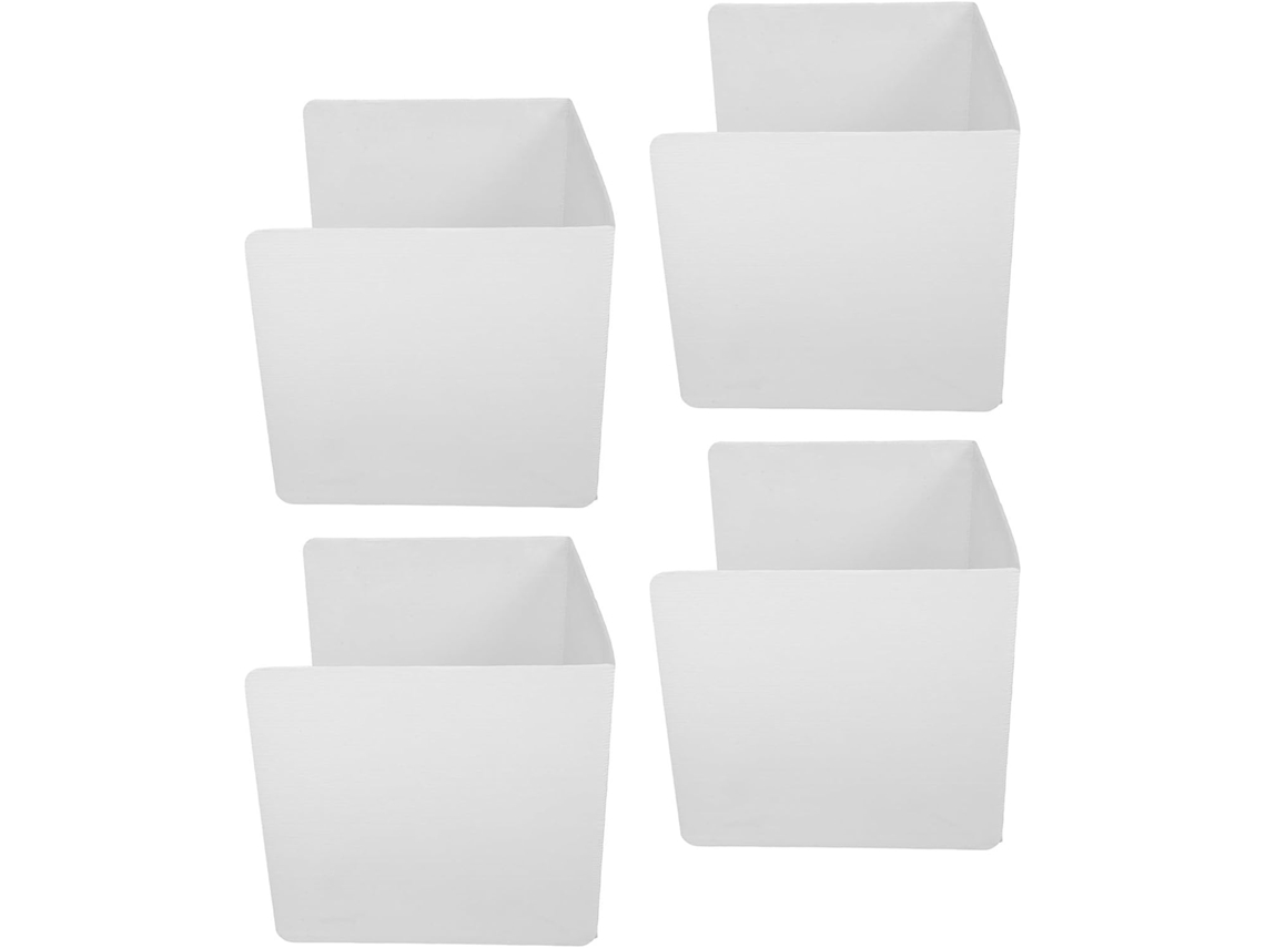 Divisórias De Mesa Toddmomy Com Design Moderno, Conjunto De 4 Peças, Pvc Branco Impermeável, Maior Privacidade