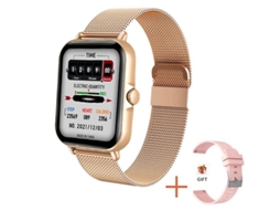 SHAH ARPAN L21 Relógio Inteligente 1.69 Oxigênio no Sangue Pressão Arterial Frequência Cardíaca Música Terceira Geração Milão Aço Dourado