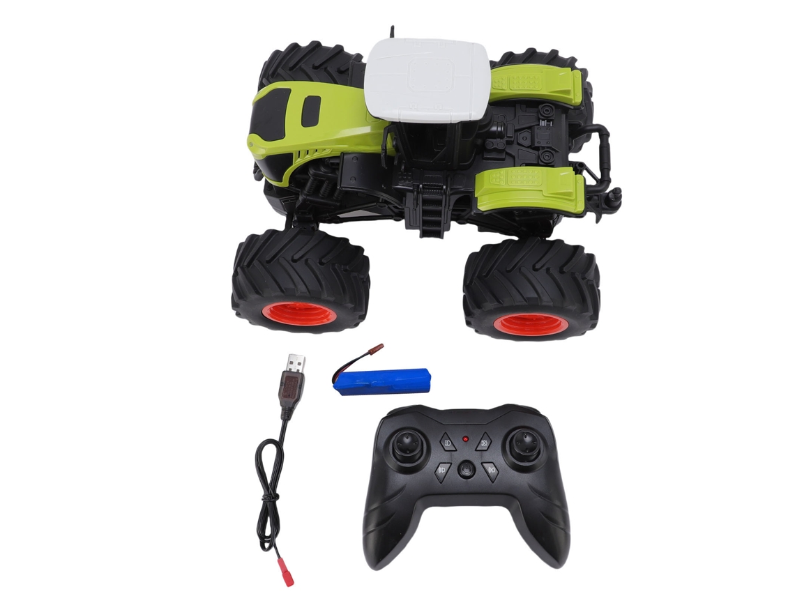 Mali brinquedo Trator Controle Remoto 2.4ghz Recarregável com Luz Pneus Tpr para Bebês Bateria Incluída