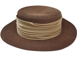 Chapéu De Palha Feminino Para O Sol, Moderno, Aba Reta, Proteção Solar, Marrom, Tamanho Único