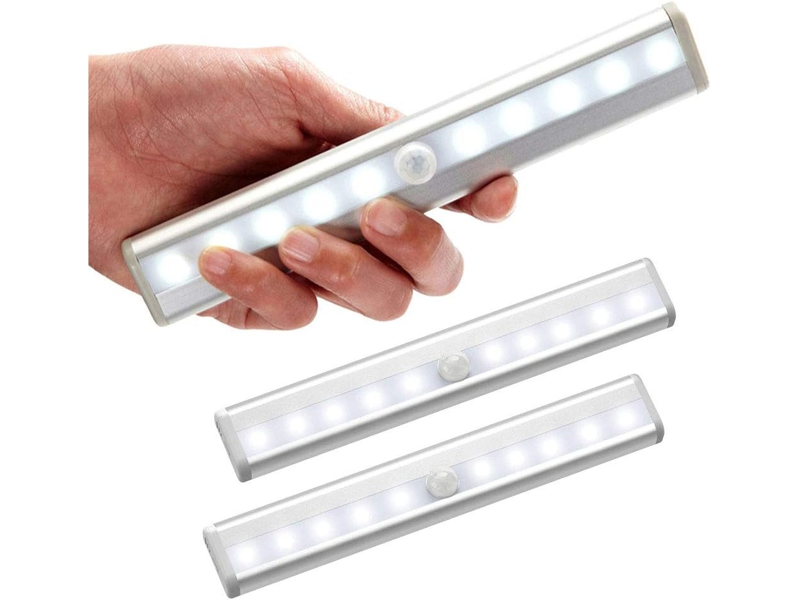 Luminária de Armário Interna com 3 Leds e Sensor de Movimento, 10 Leds e Spot Sem Fio BRILVIBERA