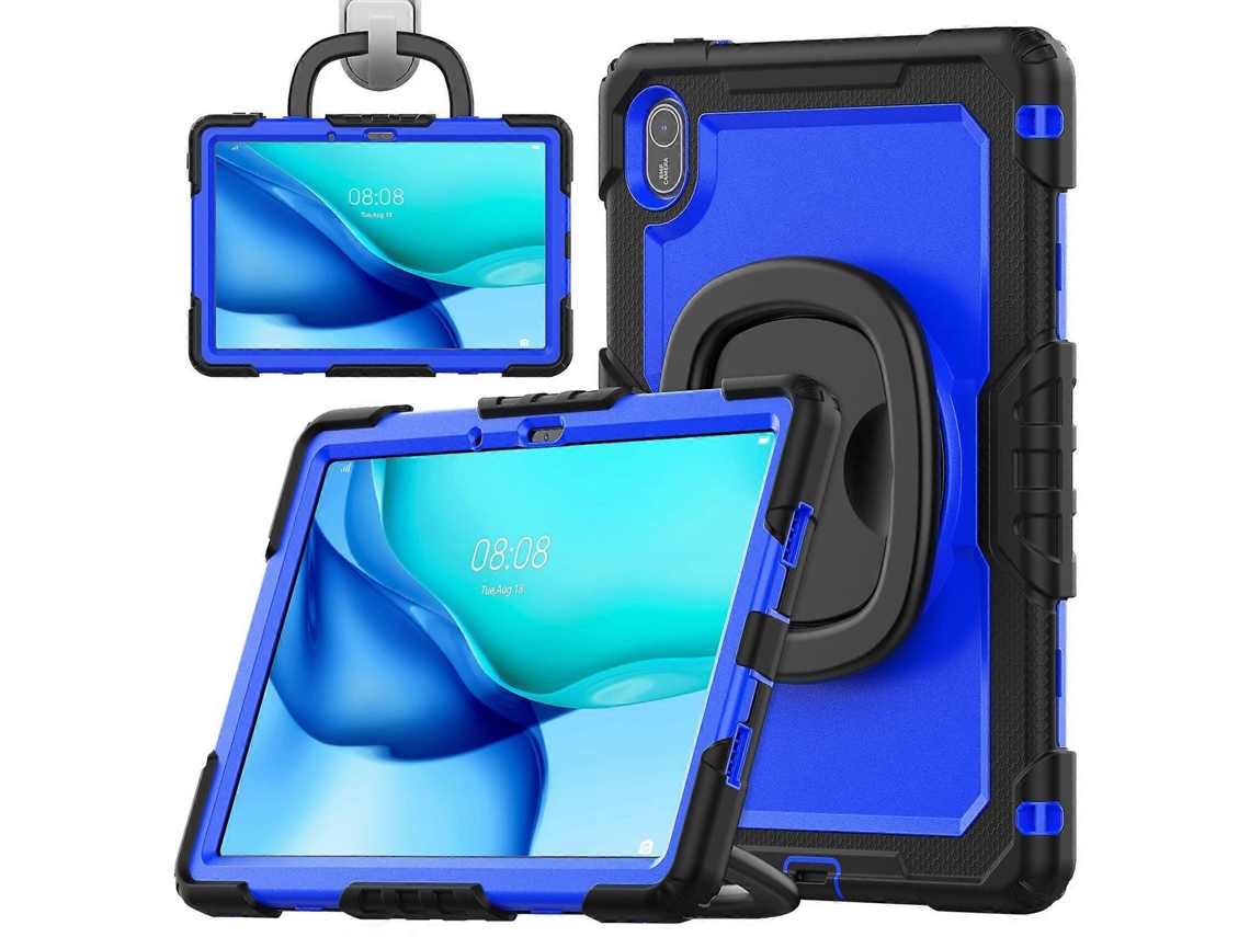 Capa para Huawei MatePad SE 11, capa de silicone à prova de choque com suporte de anel, azul-escuro. Capa e capa Hengrongshen