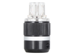 Enchufe de Alimentación Monosaudio F101r, Cobre Puro, Chapado en Plata con Rodio, para Equipos Audiovisuales