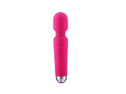 Mini varinha massageadora para mulheres/homens com poderosa bala de mão sem fio vibratória pequena pessoal, rosa