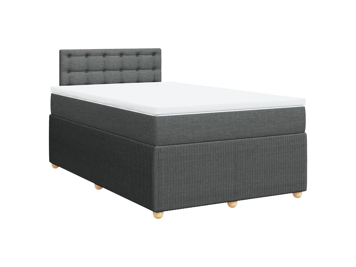 Box Spring Bed, Box Spring Beds Vidaxl Cinzeto Tecido (120 X 190 Cm)