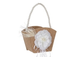 Laxiscreed Vaso De Peônia Branca Europeia Com Flor De Malha Em Estilo Country Para Casamento