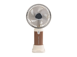 Ventilador Usb Recarregável com Suporte para Celular 5 Velocidades 1200mah Estilo Creme Portátil STELASPLEN