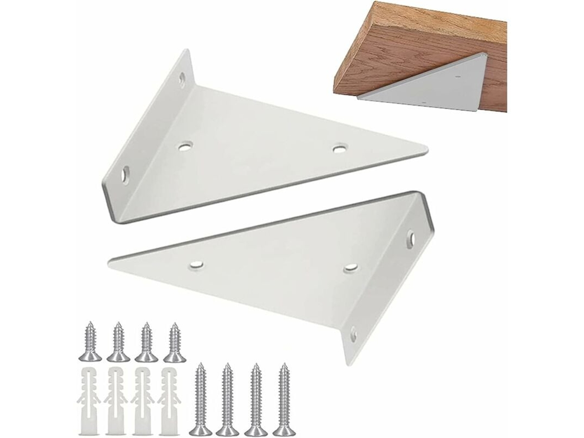 NEVEANCE Suporte de Estante de Metal Flutuante, Branco, para Sala ou Banheiro