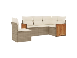 Garden Sofa Set, Garden Sofa Sets Vidaxl Bege Rattan / Vime (n/a)