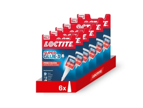 Pack De 6 Unidades De Supercola 3 Pegamento Cianocrilato Instantâneo Com Aplicador De Precisão Henkel