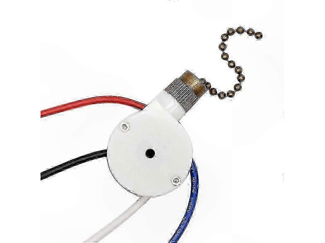 3-speed 4-wire Ceiling Fan Pull Chain Switch, Plastic, Bronze, Fan Speed Control, Compatible With Ceiling Fans, Replacement Switch