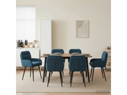 Vidaxl Cadeiras De Jantar 6 Pcs Veludo Azul 59 X 59,5 X 90 Cm