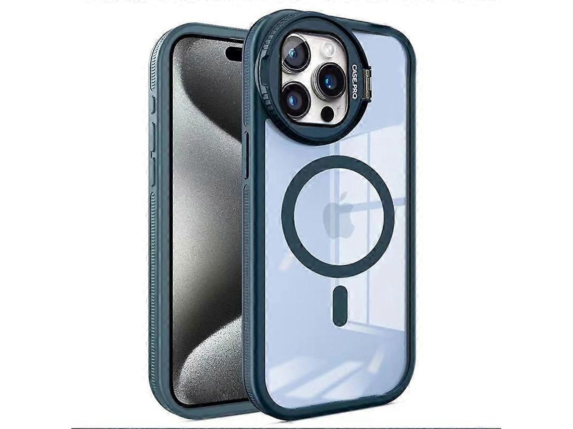 Capa Para Iphone 15 Pro Compatível Com Capa De Celular Magsafe Com Suporte Para Lente