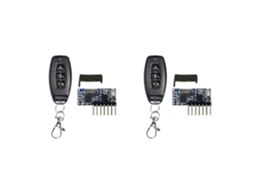 Conjunto De 2 Módulos De Controle Remoto Sem Fio Rf De 433 Mhz E 5 V Com Transmissor E Receptor De 4 Vias E 3 Botões (rx480-4ch).