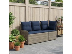 Vidaxl 2 Unid. Sofá De Braços Para Jardim Com Sofá De Canto